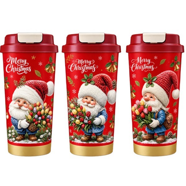 Elf Xmas Ποτήρι Θερμός 12,6x22,6cm Λουλούδια Καλάθι