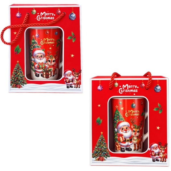 Xmas Santa&Reindeer Κεραμική Κούπα 12.8cm Santa&Rudolf One Gift