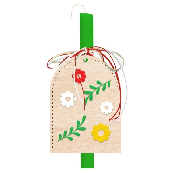 Vitro Πασχαλινή Λαμπάδα Λουλουδάκια 30cm