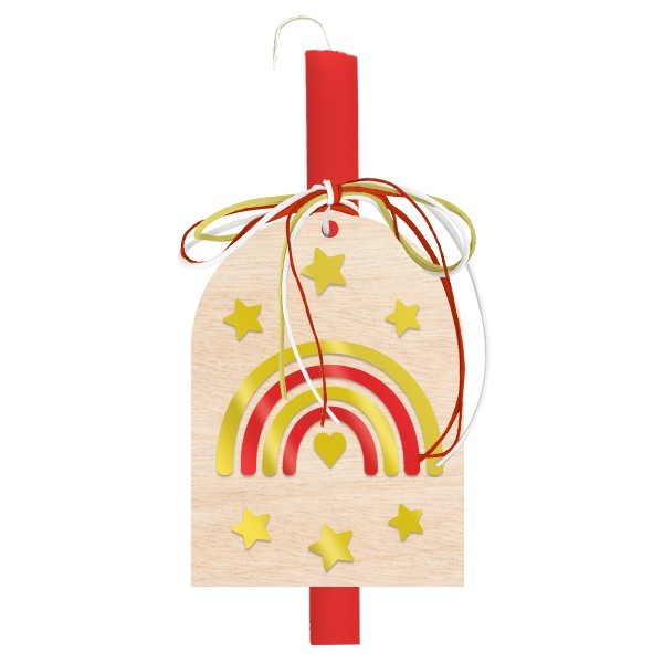 Vitro Πασχαλινή Λαμπάδα Ουράνιο Τόξο 30cm