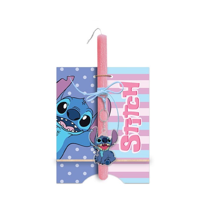Stitch Πασχαλινή Λαμπάδα Μωβ 30cm
