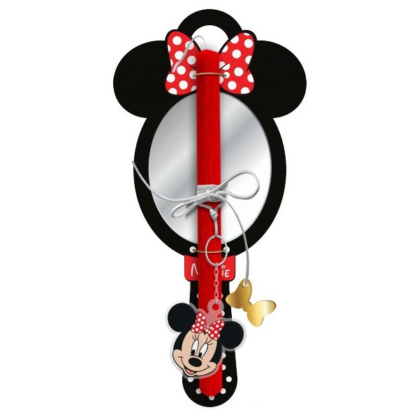 Minnie Mouse Mirror Πασχαλινή Λαμπάδα 30cm