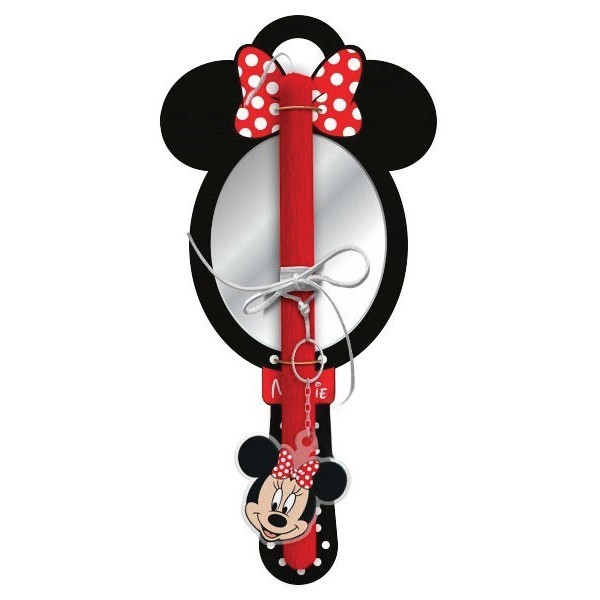 Minnie Mouse Mirror Πασχαλινή Λαμπάδα 30cm Με Plexiglass Καθρέφτη