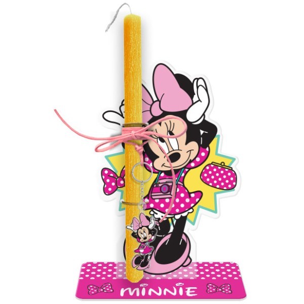 Minnie Photographer Πασχαλινή Λαμπάδα 30cm