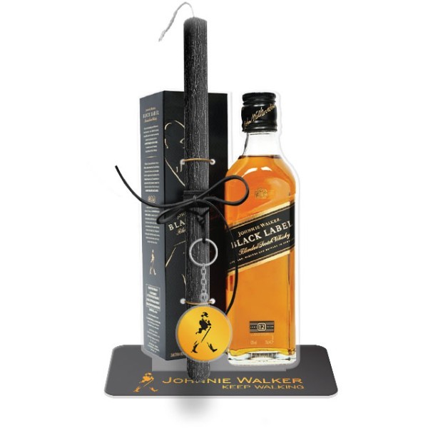 Johnnie Walker Ουίσκι Black Label Πασχαλινή Λαμπάδα 30cm