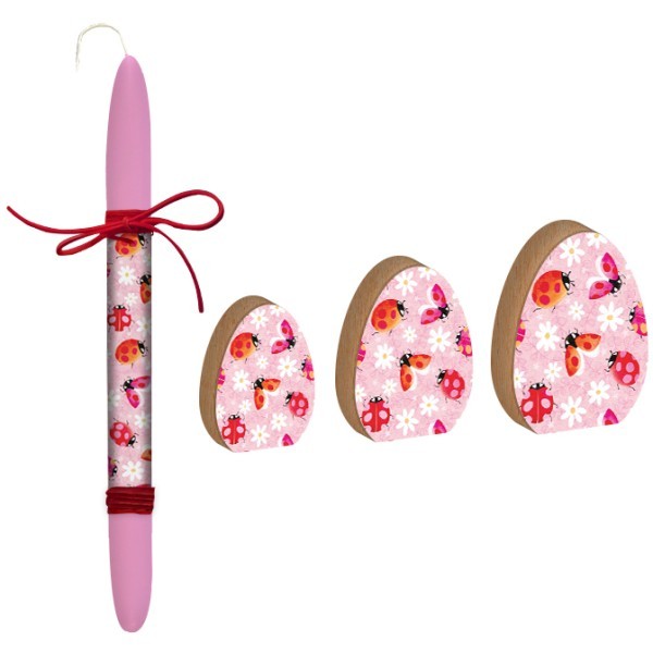 Easter Ladybags Πασχαλινό Ξύλινο Αυγό Μικρό