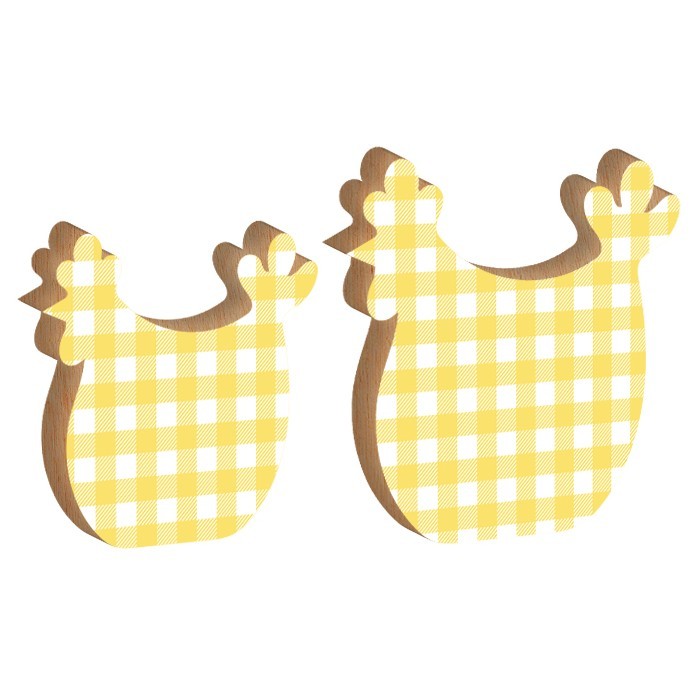 Chick Επιτραπέζιο Διακοσμητικό Πασχαλινή Κότα Κίτρινο Πουά