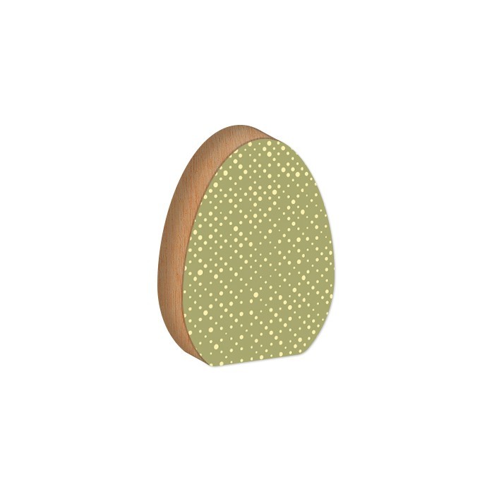 Egg Επιτραπέζιο Διακοσμητικό Πασχαλινό Αυγό Χακί Σχέδια