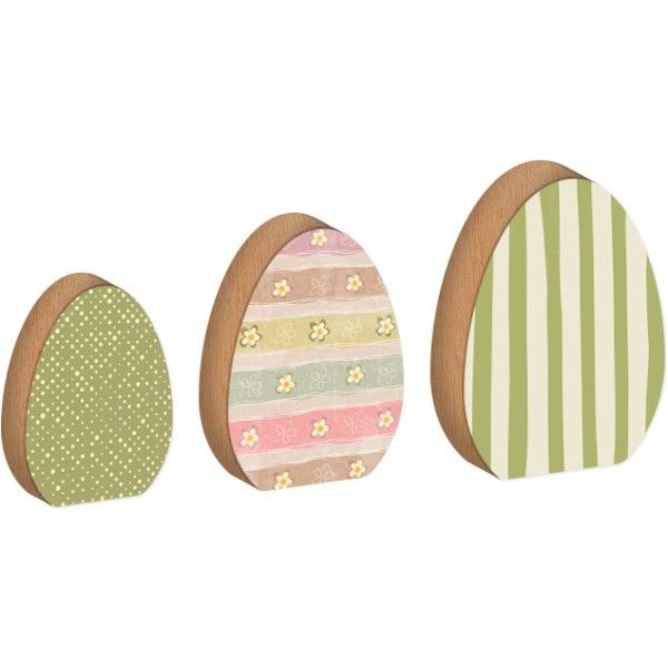 Egg Επιτραπέζιο Διακοσμητικό Πασχαλινό Αυγό Χακί Σχέδια