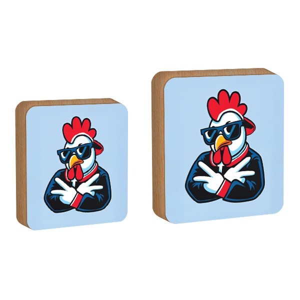 CoCo Επιτραπέζιο Πασχαλινό Διακοσμητικό Με Κόκορα Πανκ 14x14cm