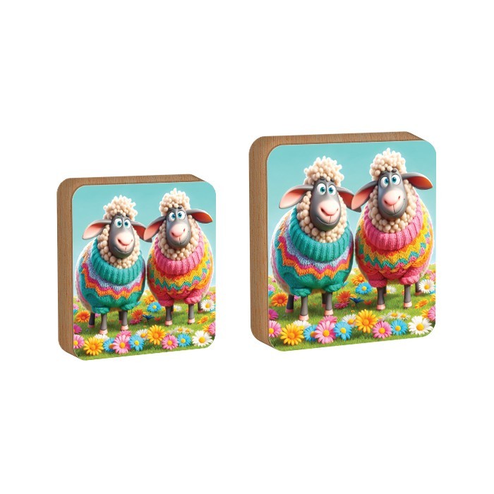 Sheeps Επιτραπέζιο Πασχαλινό Διακοσμητικό Προβατάκια Με Πουλόβερ