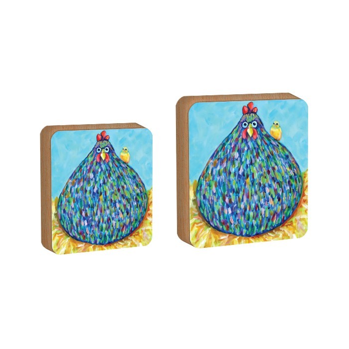 Family Επιτραπέζιο Πασχαλινό Διακοσμητικό Μπλε Κότα Με Πουλάκι