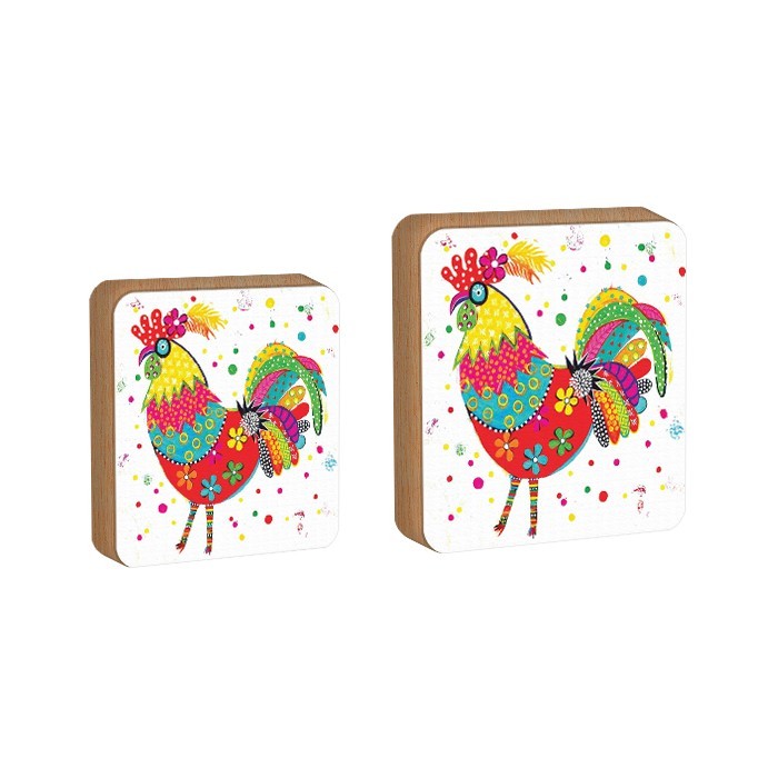 Colorful Chicken Επιτραπέζιο Πασχαλινό Διακοσμητικό Κότα Πολύχρωμη