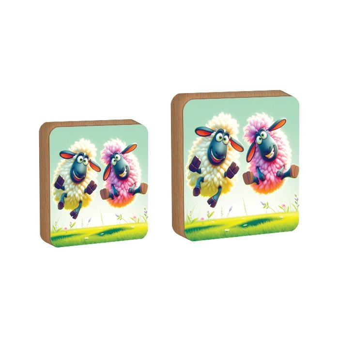 Jumping Sheep Επιτραπέζιο Πασχαλινό Διακοσμητικό Με Πρόβατα