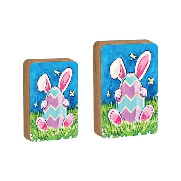 Bunny Επιτραπέζιο Διακοσμητικό Πασχαλινό Λαγουδάκι Με Αυγό 9x12cm