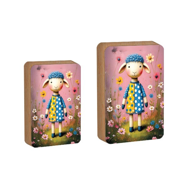 Kid Sheep Επιτραπέζιο Πασχαλινό Διακοσμητικό Με Προβατάκι 9x12cm