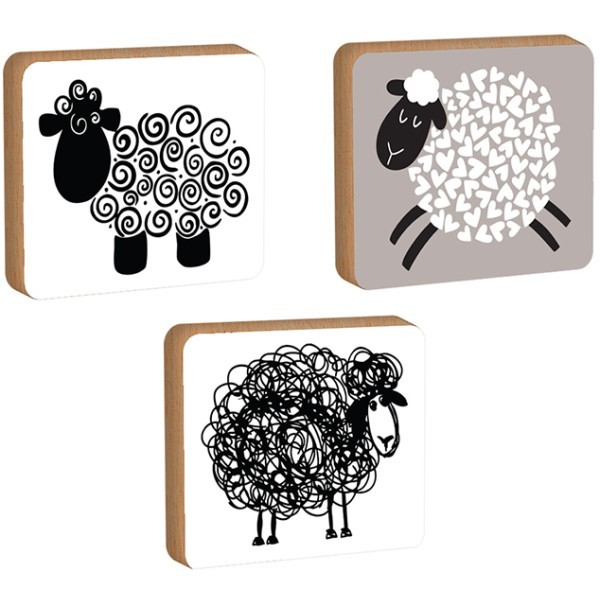 Curly Sheep Επιτραπέζιο Πασχαλινό Διακοσμητικό Μαύρο 12x15cm