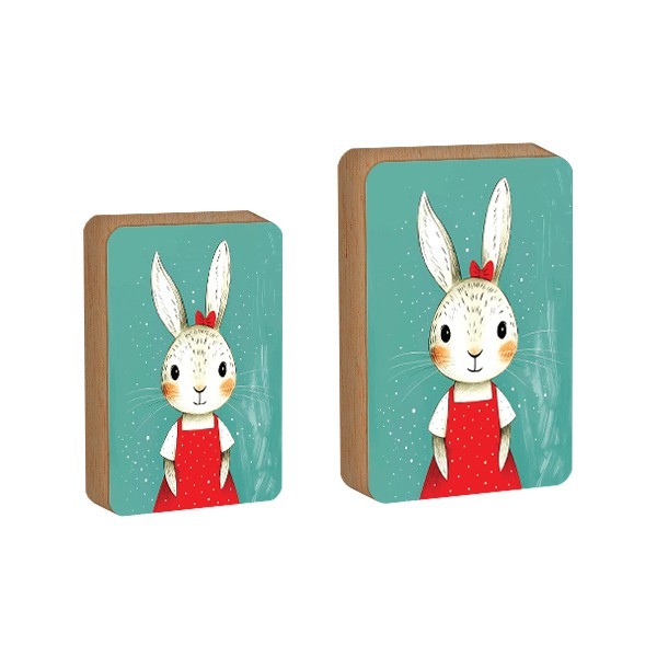 Rabbit Girl Επιτραπέζιο Πασχαλινό Διακοσμητικό 9x12cm