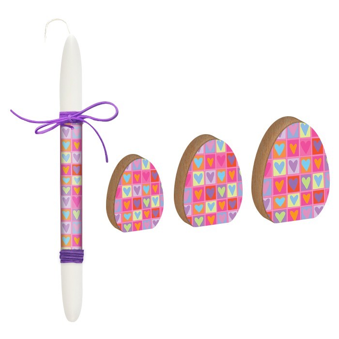 Easter Pink Hearts Πασχαλινό Σετ