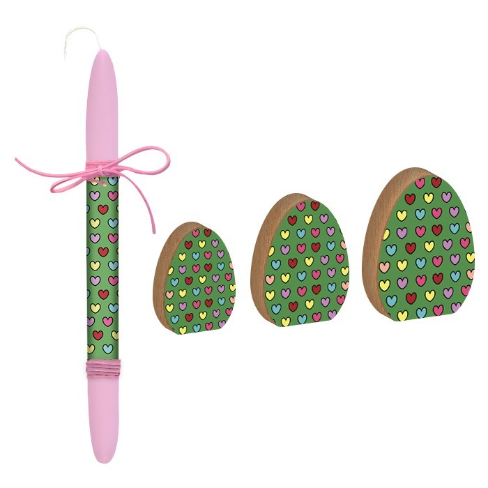 Easter Green Hearts Πασχαλινό Σετ