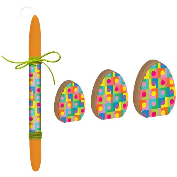 Easter Color Dots Πασχαλινή Λαμπάδα