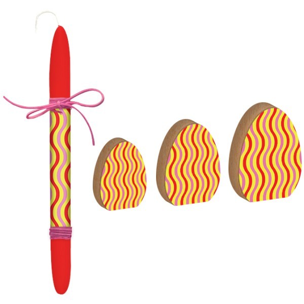 Easter Orange Stripes Πασχαλινό Σετ