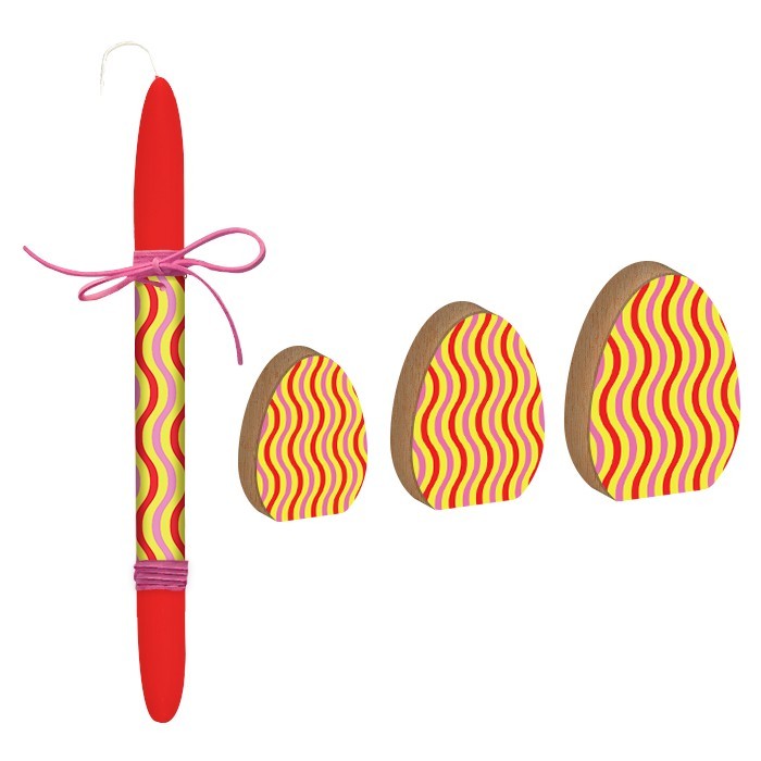 Easter Orange Stripes Πασχαλινό Σετ