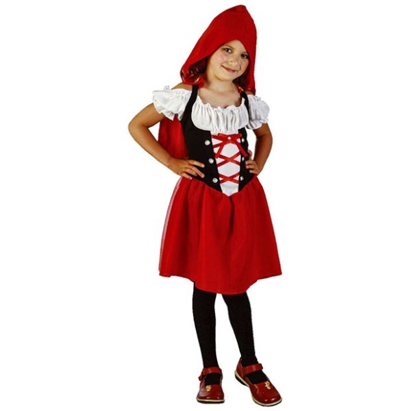 Κοκκινοσκουφίτσα Φόρεμα Κάπα Με Κουκούλα Παιδική Στολή
