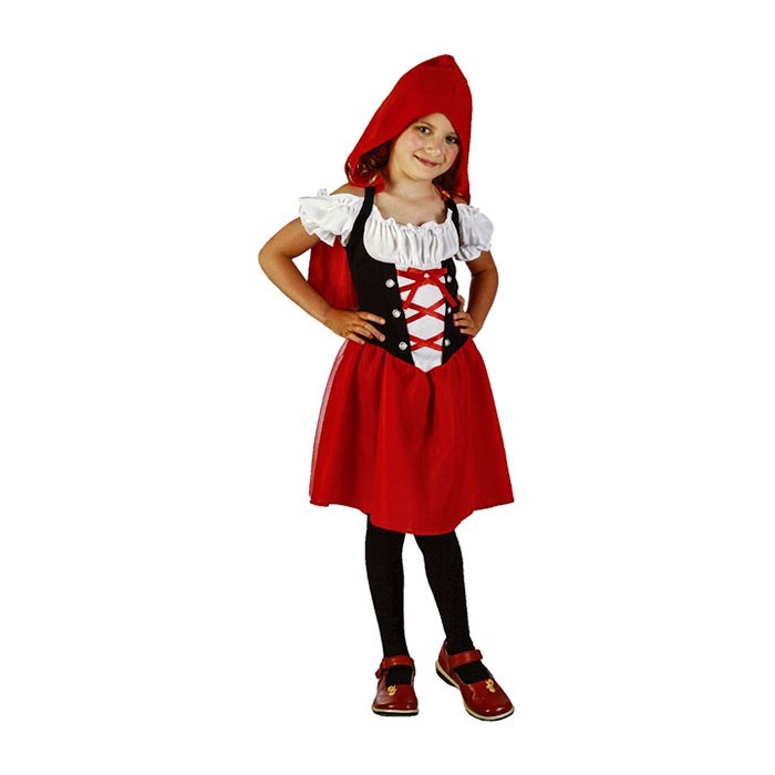Κοκκινοσκουφίτσα Φόρεμα Κάπα Με Κουκούλα Παιδική Στολή
