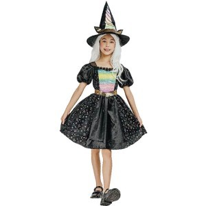 Witch-Unicorn Φόρεμα Με Ζώνη Και Καπέλο Παιδική Στολή