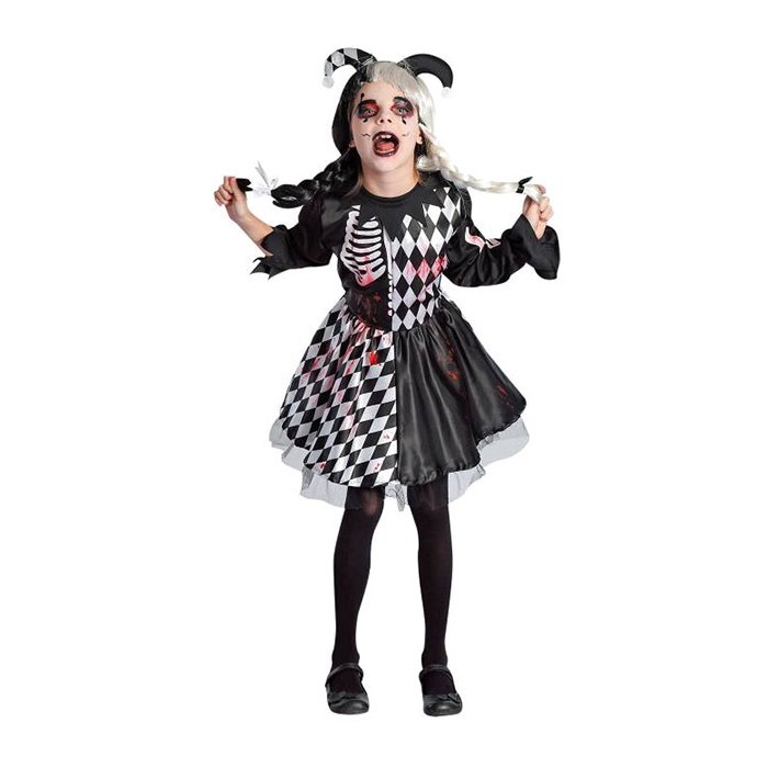 Harlequin Φόρεμα Με Αξεσουάρ Κεφαλής Παιδική Στολή