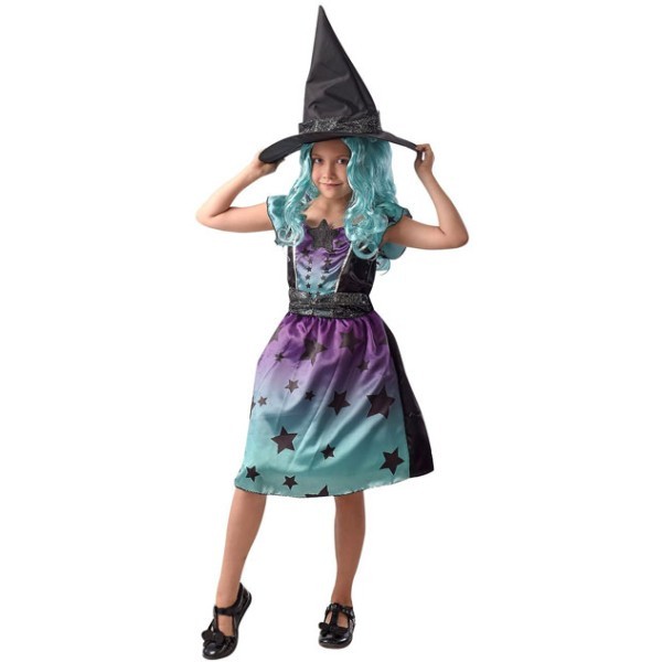 Witch Φόρεμα Με Καπέλο Παιδική Στολή