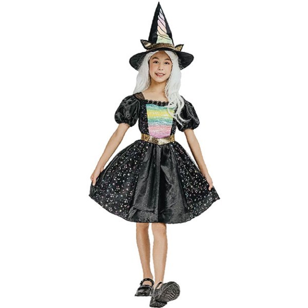 Witch-Unicorn Φόρεμα Με Ζώνη Και Καπέλο Παιδική Στολή