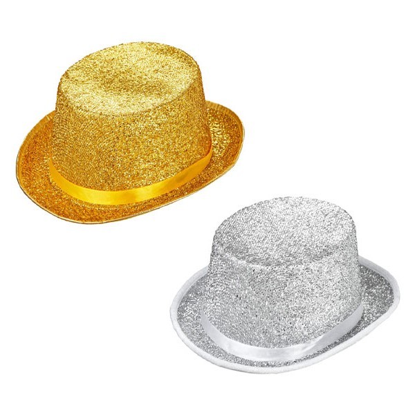 Hat Ημίψηλο Υφασμάτινο Αποκριάτικο Καπέλο Χρυσό