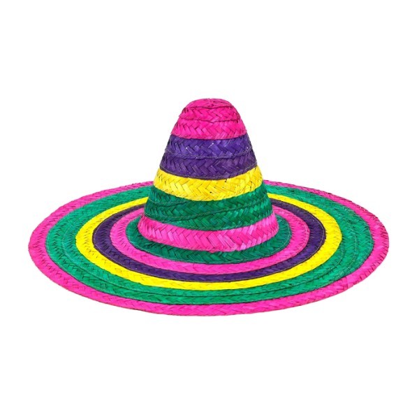 Sombrero Hat Αποκριάτικο Πολύχρωμο Κόκκινο Καπέλο ø50cm