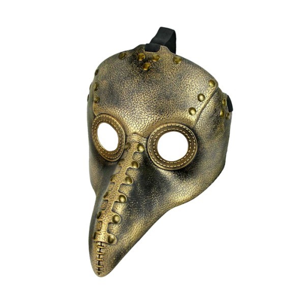 Steel Bird Χρυσή Πλαστική Μάσκα Με Λάστιχο 28x19cm