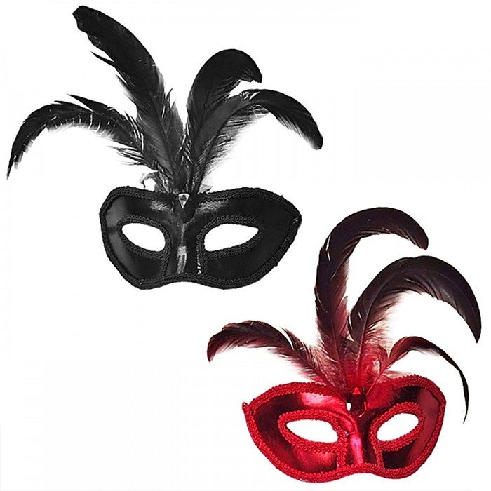 Venet Feather Μάσκα Με Ψηλά Φτερά