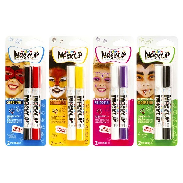 Carioca Maskup Βαφή Προσώπου Άσπρο-Κίτρινο