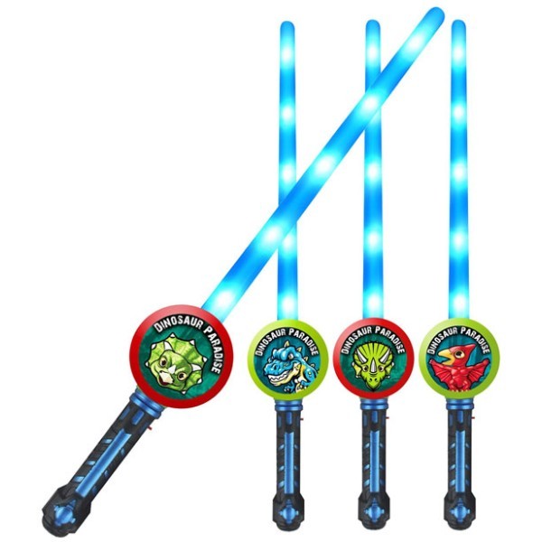 Led Sward Σπαθί Δεινόσαυρος Με Ήχο 70x8cm Τρικεράτοπας