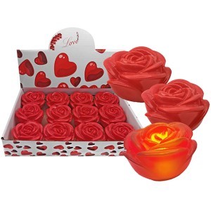 Red Rose Πλαστικό Με Φως 6x3,5cm