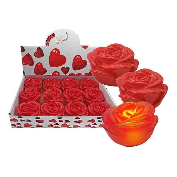 Red Rose Πλαστικό Με Φως 6x3,5cm