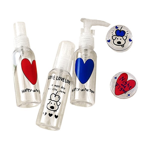Hearts Μπουκάλια Ψεκασμού Σετ Ταξιδιού Με Καρδιές