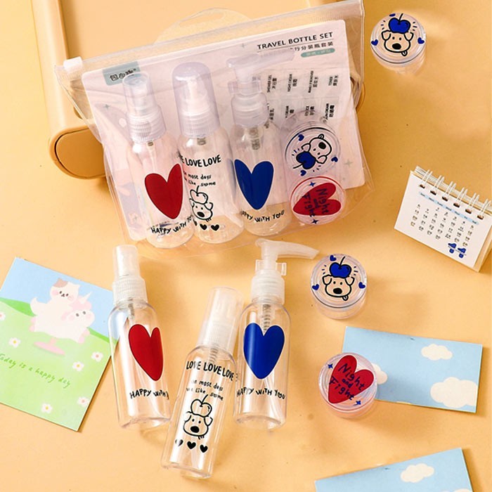 Hearts Μπουκάλια Ψεκασμού Σετ Ταξιδιού Με Καρδιές