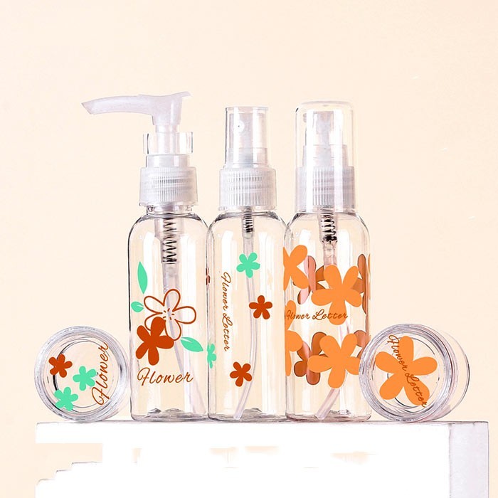 Flower Letter Μπουκάλια Ψεκασμού Σετ Ταξιδιού Με Λουλούδια