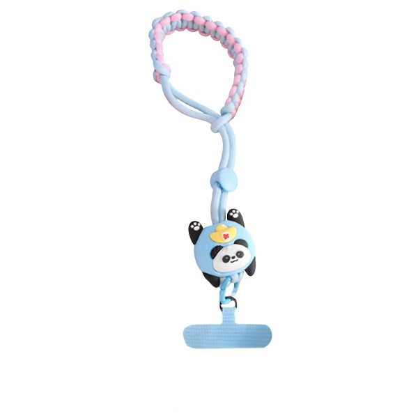  Little Panda Μπρελόκ Τηλεφώνου Με Πλεκτό Λουράκι Πάντα