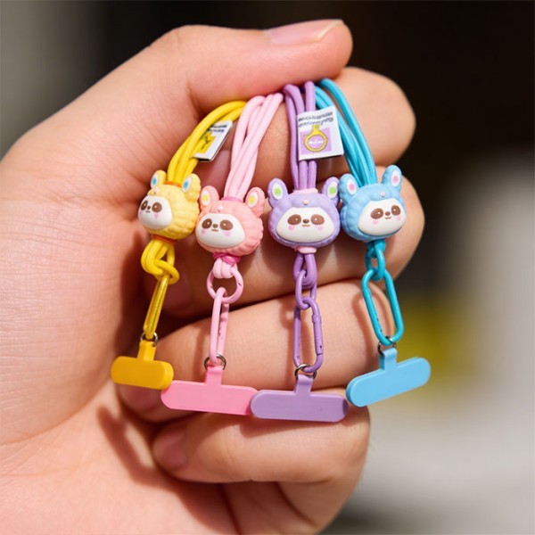 Flower Bunny Μπρελόκ Τηλεφώνου Με Λουράκι Λαγουδάκι