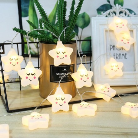 Cute Φωτάκια Led Αστεράκια Με USB 3m Παιδικά