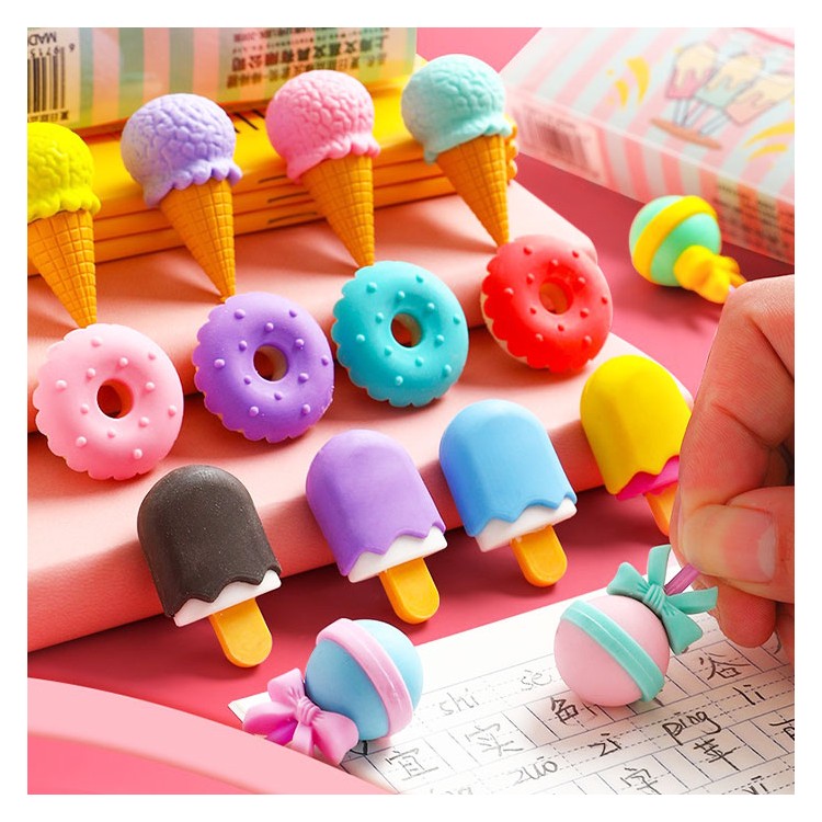 Παιδικά Yummy Πολύχρωμες Γόμες Σετ 4 Τεμαχίων 3x3cm