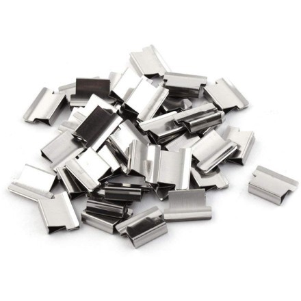 Nickel Σετ Μεταλλικά Κλιπ Ασημένια 50 Τεμαχίων