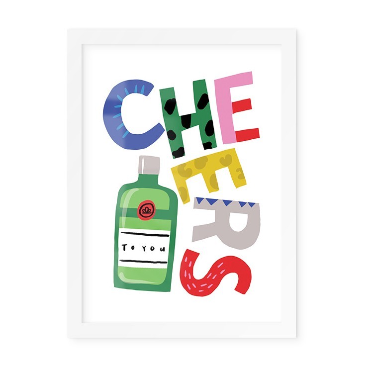 Παιδικά Cheers! Poster Με Λευκή Ξύλινη Κορνίζα 15x20cm